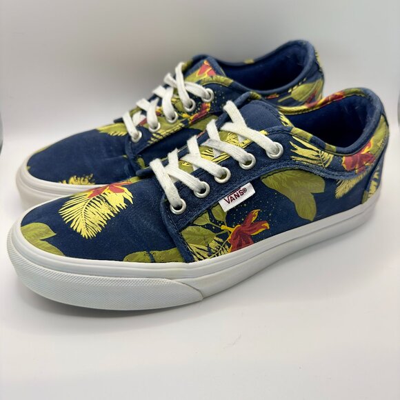 VANS Chukka Low Pro UltraCush Tropical Skate Shoes Men 7 Women 8.5 Floral Navy - Picture 1 of 8